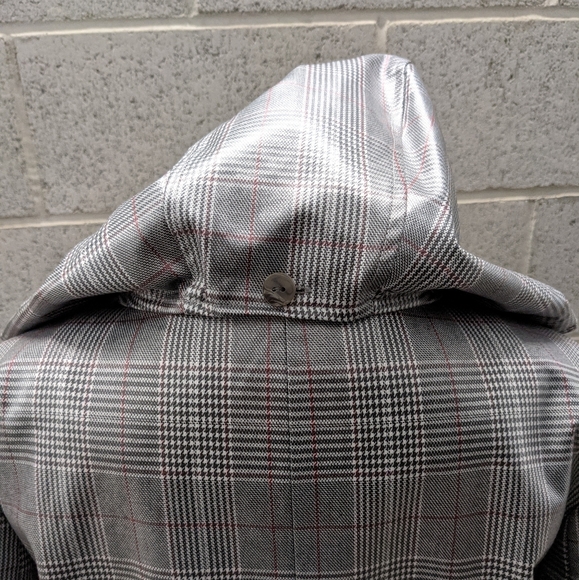 Lauren Ralph Lauren Laminated Plaid Raincoat Small - Picture 4 of 9